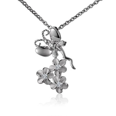 925 Silver Plumeria Pendant