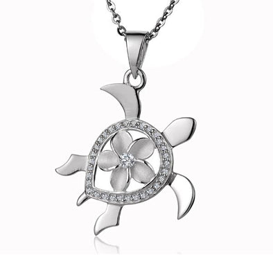 925 Silver Plumeria Pendant