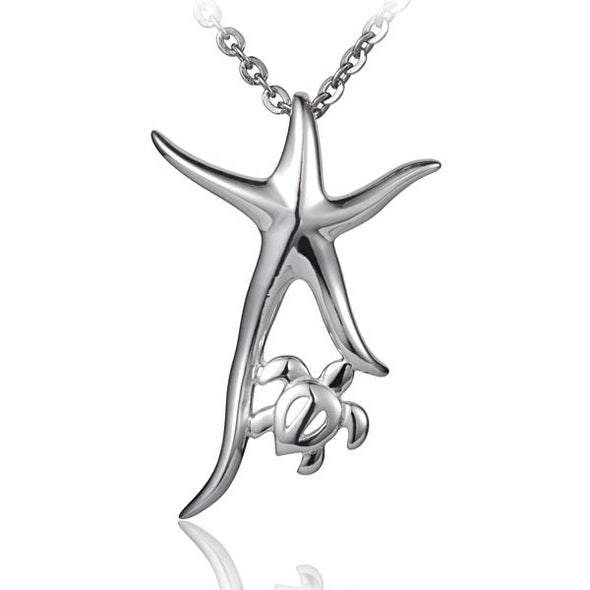 925 Silver Starfish Honu Pendant