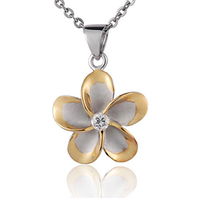 925 Silver Plumeria Pendant