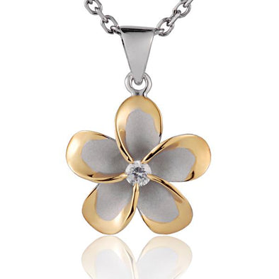 925 Silver Plumeria Pendant