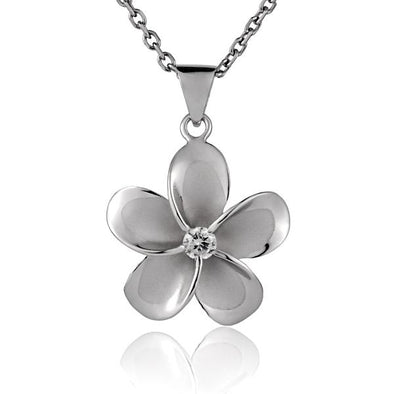 925 Silver Plumeria Pendant