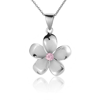 925 Silver Plumeria Pendant