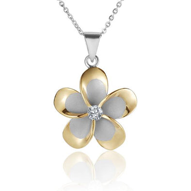 925 Silver Plumeria Pendant