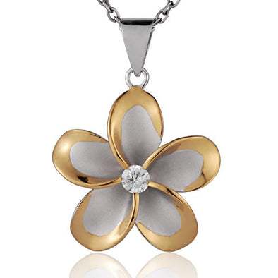 925 Silver Plumeria Pendant