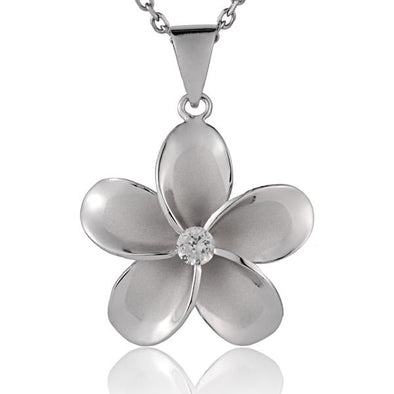 925 Silver Plumeria Pendant