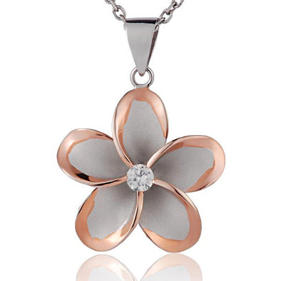 925 Silver Plumeria Pendant