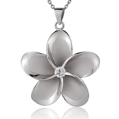 925 Silver Plumeria Pendant