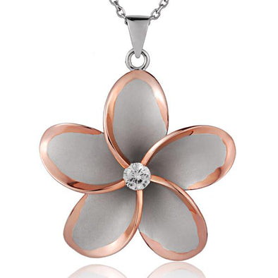 925 Silver Plumeria Pendant