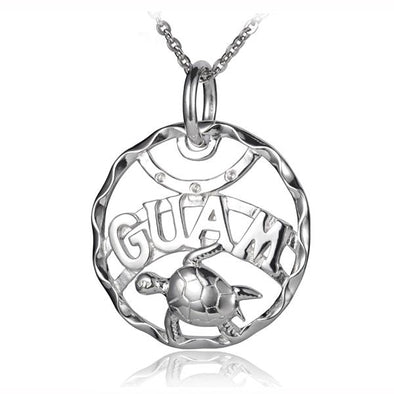 925 Silver GUAM Turtle Pendant