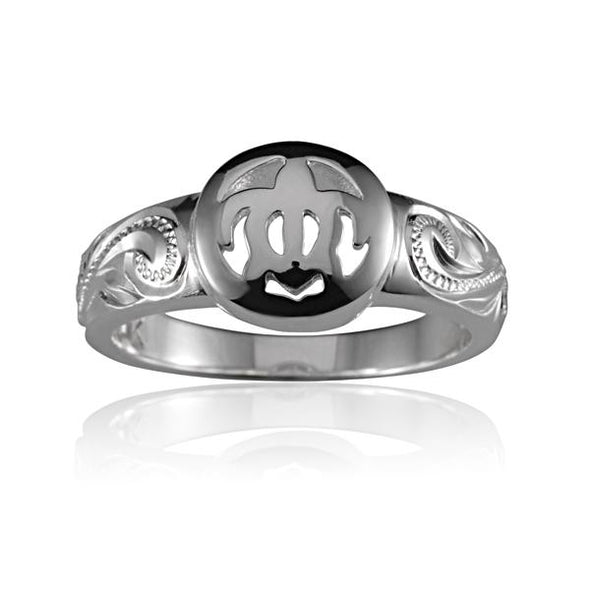 925 Silver Honu Hawaiian Ring