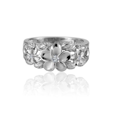 925 Silver Plumeria Ring